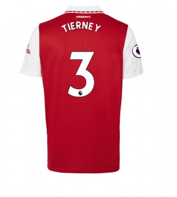 Arsenal Kieran Tierney #3 Hjemmedrakt 2022-23 Kortermet